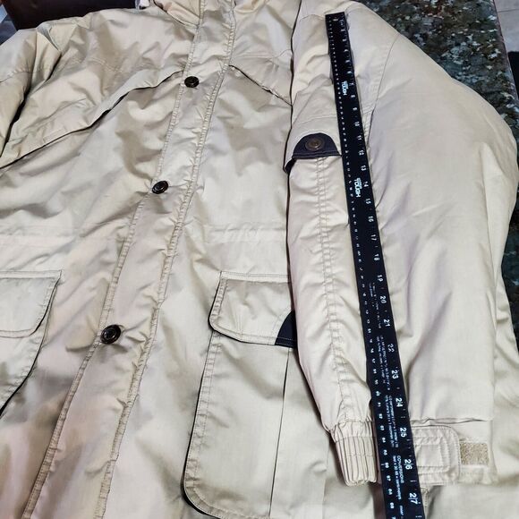 John Blair Men’s Parka Coat 3XL TL Hoodie Chestnut 7 Pockets Full Zip Hook &Loop - Picture 13 of 16